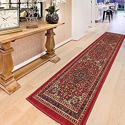 Machine Washable Medallion Oriental Design Non-Slip