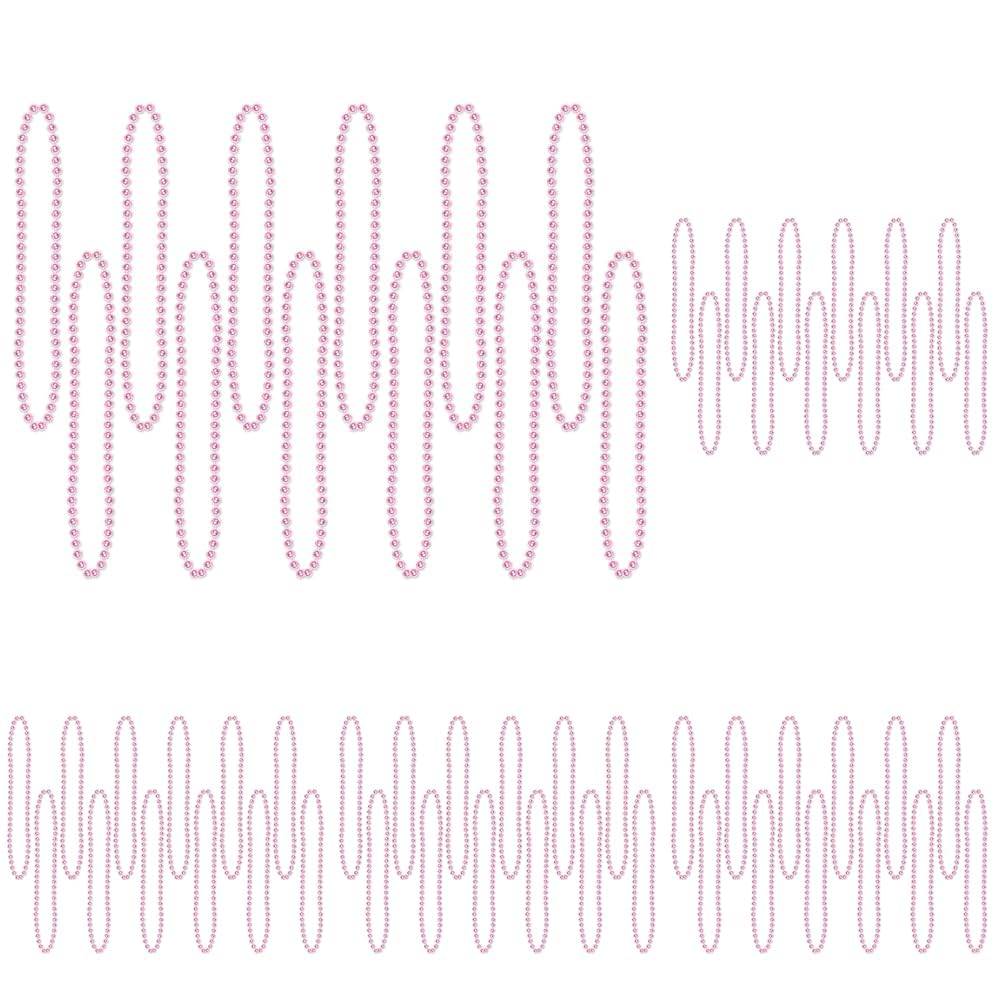 Beistle Pink Party Beads - Small Round (Pack of 5) Image