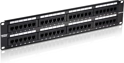 TRENDnet 48-Port Cat5e UTP Patch Panel RJ45 Krone 100Mhz Rackmount Black