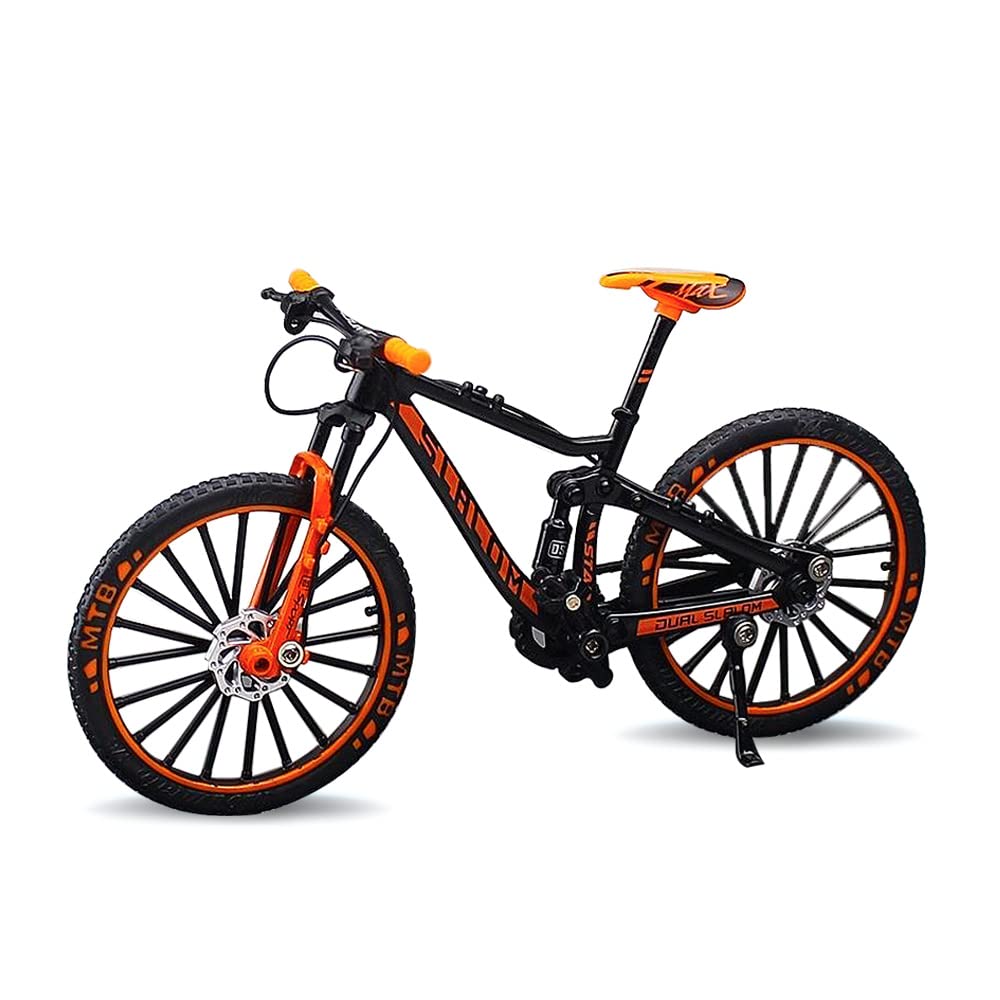 Jiahuade Miniature Bicycle Decoration Model 1:10 (6.89 x 3.94 Inch) Decorative Collection Die Casting Mini Bend Toy for Bicycle, Road Bike, Mountain Bike