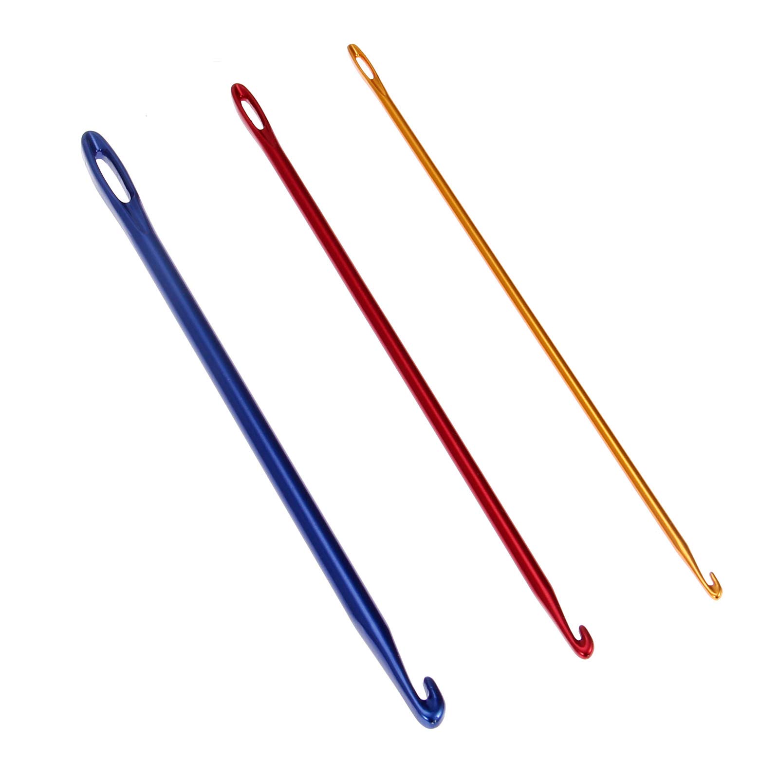 Hicello 3 Pcs 2.75mm 4.0mm 6.0mm Knooking Crochet Aluminium Crochet Hook DIY Knit Tool With An Eye Knitting Knook Sewing Needles Crochet Hook