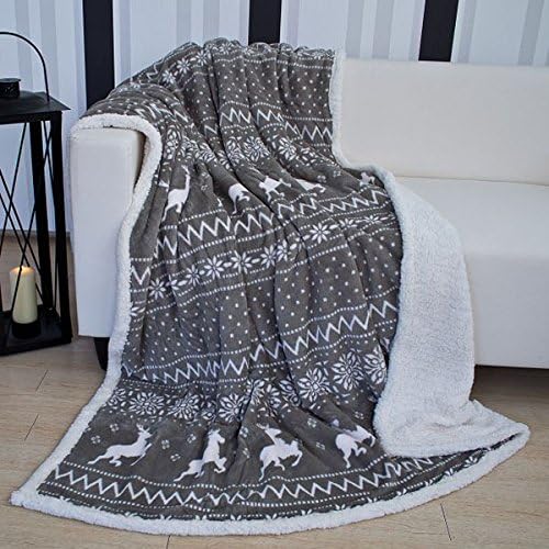 Bern Mojawo® Blanket Throw Faux Sheepskin Fleece Blanket 150 x 200 cm