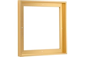Pixy Canvas 6x6 inch Floater Frame for Canvas Paintings. 12 Colors. Floating Frame fits 5/8", 3/4" & max 7/8" Deep Stretched Canvas & Wood Panels (Brass Gold, 6 x 6 in)