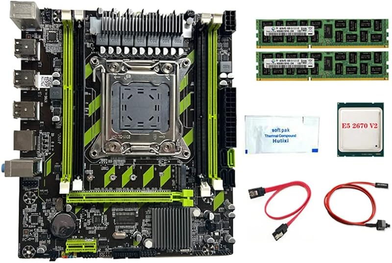 Wresetly X79G LGA2011 Motherboard E5 2670 V2 CPU 8GB DDR3 RAM M.2 SATA3