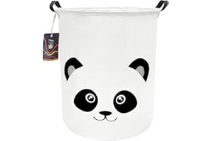 HKEC Baby Laundry Hamper,Kids Laundry Baskets,Waterproof Toy Storage Bin,Dirty Clothes Hamper for Nursery,Panda Gift Baskets,Boys Bedroom Decor(Panda)