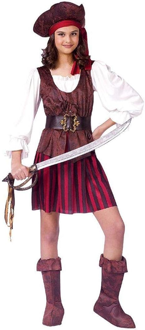 Amazon ハロウィン 衣装 キッズ 海賊 衣装 コスチューム ガール 子供用 ハロウィン コスプレ L キッズコスチューム ホビー