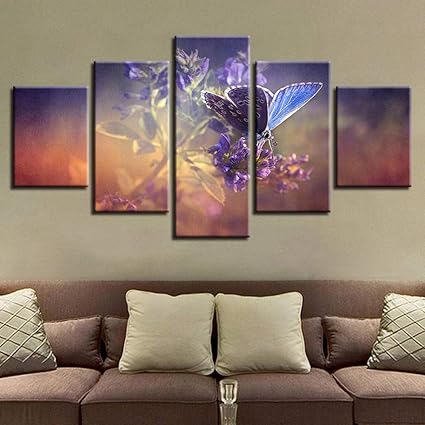 5 Piezas de impresión en Lienzo Imágenes Decoración Dormitorio Marco