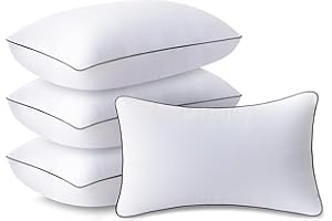 MZOIMZO Bed Pillows for Sleeping- Standard Size Set of 4, Cooling Hotel Quality with Down Alternative Fill for Back, Stomach or Side Sleepers