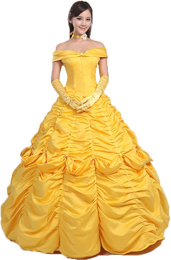yellow masquerade dress