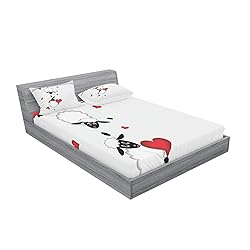 Ambesonne Animal Fitted Sheet & Pillow Sham
