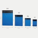 nu: Craze Cloud Range A5 Blue Wirebound Notebook 110 Pages FSC view 5