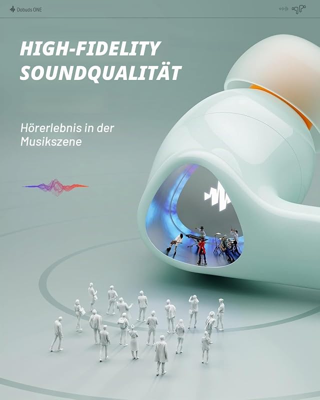 Bluetooth Kopfhörer mit Geräuschunterdrückung, In Ear Kopfhörer kabellos mit 12mm Audiotreiber, intensiver Bass, Noise Cancelling Kopfhörer mit 4 Mikrofone, 32 Std Akku, Bluetooth 5.2, Grün
