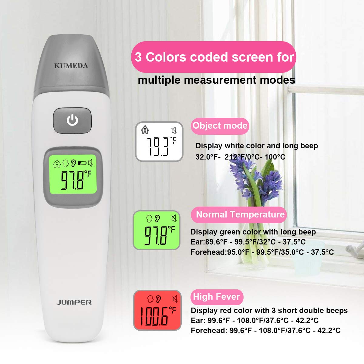 Fda And Ce Approved Clinical Medical Digital Thermometer For Baby Kids And Adults Forehead And Ear Thermometer For Fever By Kumeda No Touch Baby Thermometer Baby Kolenik Baby Care