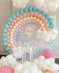 Kate Square Rainbow Blue Sequin Wall Panels Wedding