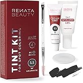 RB RENATA BEAUTY Tint Kit – Cream Hair Dye Kit with Developer and Application Brush for Spot Coloring - Covers Gray Hairs, Smudge-Proof, Long-Lasting Up to 4 Weeks, 20 Applications [Graphite]