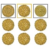 Argon Tableware Water Hyacinth Weave Coasters - 3 Designs Available - Set of 6 - Sea Grass