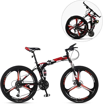 Amazon Co Jp Cenpen マウンテンバイク自転車21スピード大人の可変速度自転車の男性と女性の学生の折りたたみ自転車24インチ 26インチ 自転車 Color Red Size L ホーム キッチン