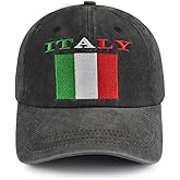 Tbstlumd Italy Hat for Men Women, Funny Adjustable Cotton Embroidered Baseball Cap