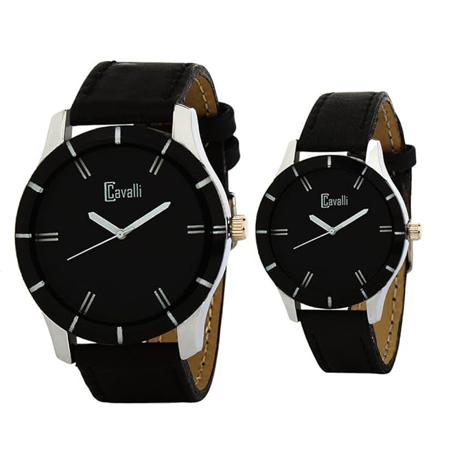 Analogue Black Round Dial Mens And Womens Watch 104