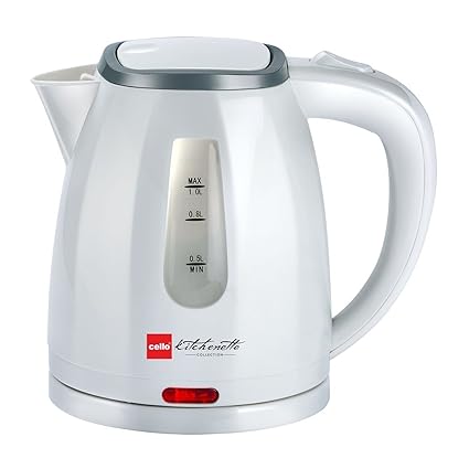 Cello Electric Kettle 1 Ltr 600 B, 1200W, White