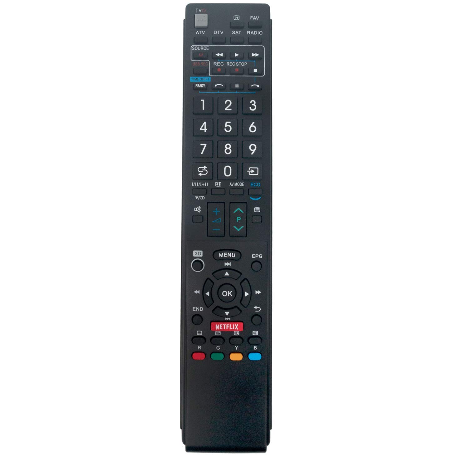 VINABTY GB058WJSA GA983WJSA GA902WJSA GB005WJSA Remote Control Replacement for Sharp 3D Smart Netflix TV LC-39LE750E LC-60LE657U LC-60LE755U LC-70LE745 LC-70LE847 LC-80LE844 LC-80LE857U