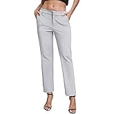 Urban CoCo Women's Elastic Waisted Dress Pants Business Work Casual Stretch Slacks with Pockets