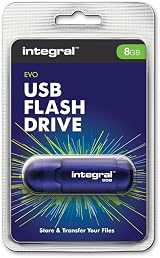 Integral 8 GB USB Flash Drive Blue Evo Translucent PC Mac Compatible view 2