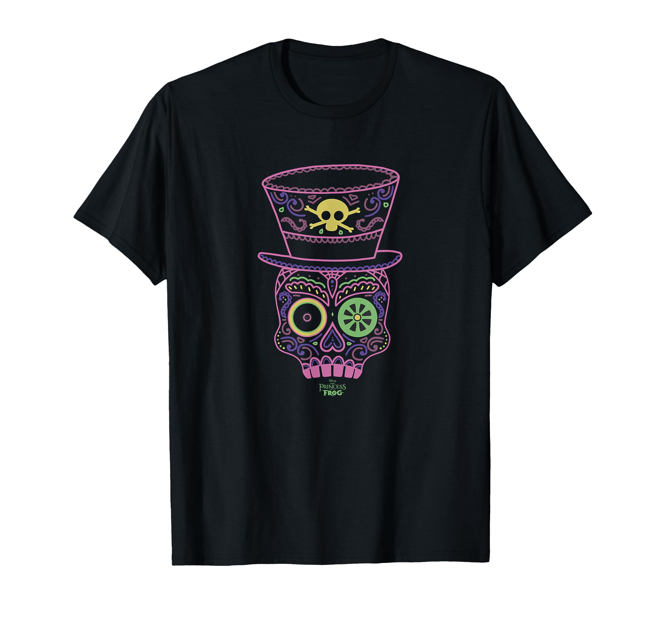 Disney Princess And The Frog Dr. Facilier Line Art Mask T-Shirt