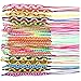 ELCOHO Colorful Friendship Bracelets Handmade Mix 30 Pieces Various Styles Woven Bracelets for Wrist Anklet
