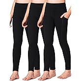 Stelle Girls' Athletic Leggings Kids Dance Running Yoga Pants Workout Active Dance Tights with Pockets
