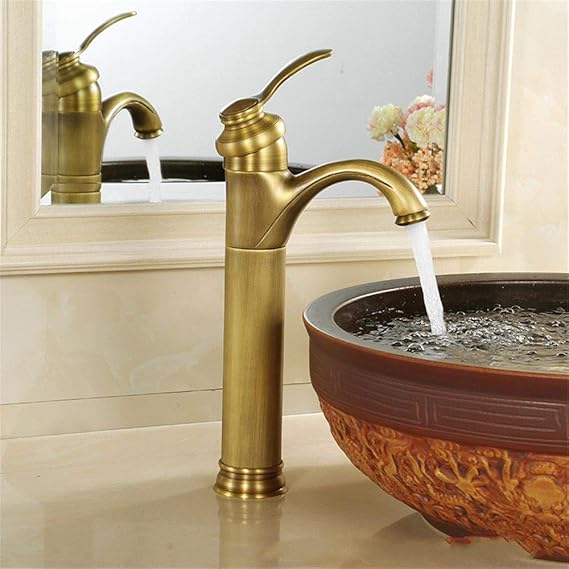 Cobre Grifo del lavabo del baño Lavado de la cara Mezclador de agua