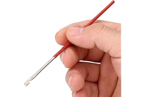 Steel Woodwind Repair Tool, Spring Hook for Sax Clarinet Oboe Flute Piccolo Bassoon (Random Color for Tube Sleeve)