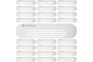 YOOOYOOO 25PCS 304 Stainless Steel More Durable Window Weep Hole Screen Patch Drain Quickly PET Self Adhesive More Sticky & Waterproof (2.36in*0.59in(6cm*1.5cm))