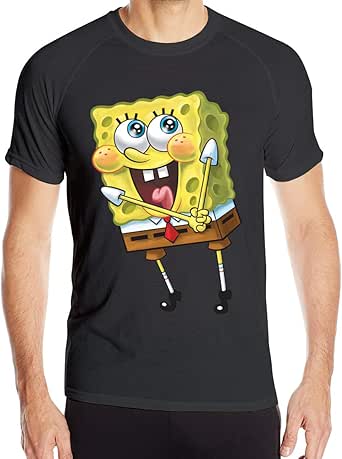 Mens Spongebob_Squarepants T Shirts Summer Quick Sweat and Quick Dry Tee Top at Amazon Menâs 