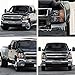 VIPMOTOZ LED Strip Headlights Headlamps Assembly For 2007-2013 Chevy Silverado 1500 2500HD 3500HD Pickup Truck DRL OE-Style Black Housing Clear Lens Driver & Passenger Side