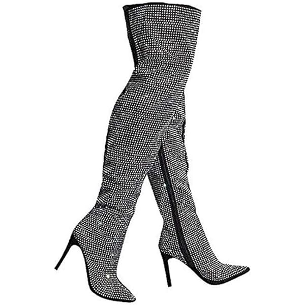 Amazon.com | BAMBOO Women's All Over Diamond Rhinestone