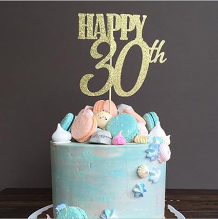Amazon Kootips 誕生日ケーキトッパー 手作り 30歳誕生日ケーキトッパー デコレーション Kootips ホーム キッチン