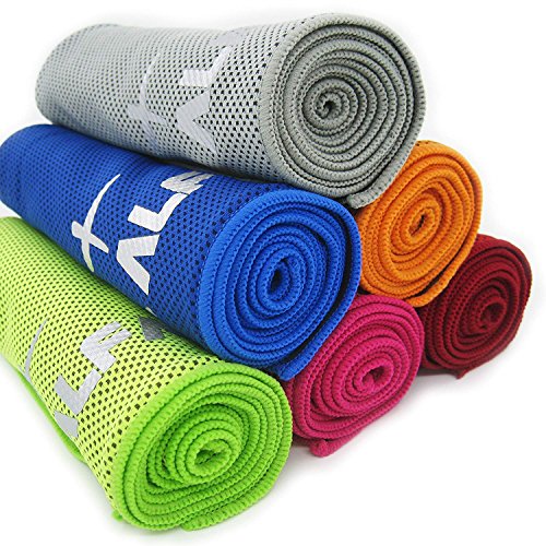 Alfamo Cooling Bandana, Extra Large Cooling Headband Towel Scarf, Soft Breathable Yoga Travel Towel, Chilling Neck Wrap, Ice Cold Cool Towel for Men & Women Chilly Towel with Waterproof Bag Packaging - Thumbnail 5