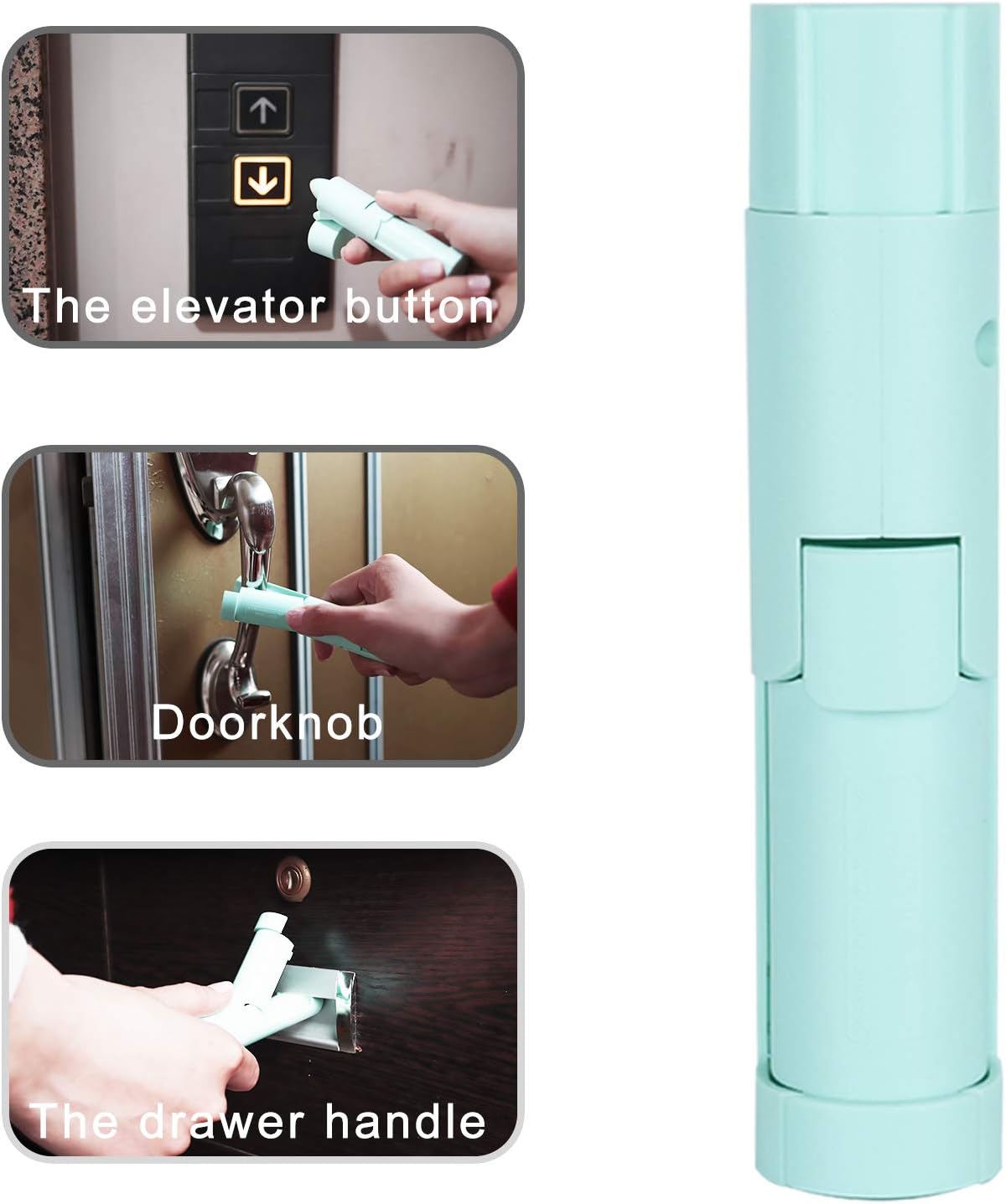 The contactless button tool, Protection Appliances, Door Handles Clean Elevator Buttons Assistant Prevention Stick（2PCS）