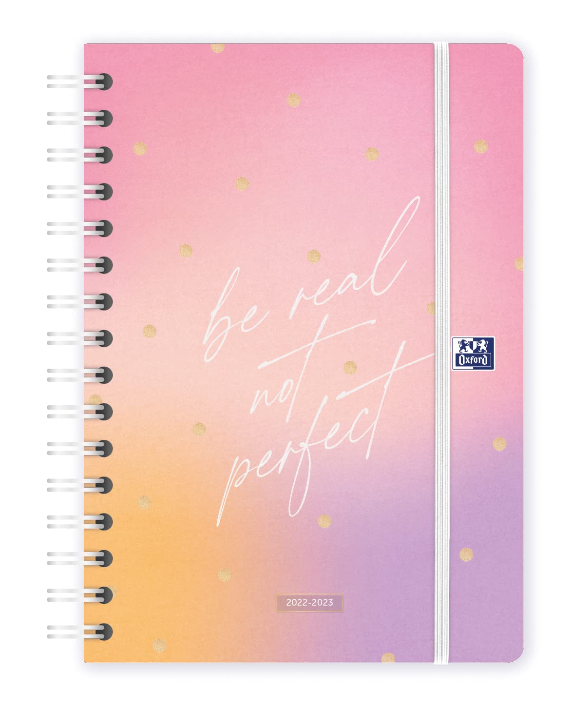 Oxford, 2022 2023 Week View Diary, A5 (15 x 21 cm), Extra Large Covers, Sheet Stickers, Spanish, Oxford & Me Design "Be real" – Old Model, Year 2022