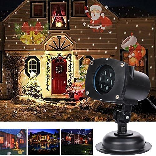 TD Design Halloween Decoration 12 Switchable Themes Landscape Projector Star Light Kids Night Light Waterproof LED Spotlight Wall Light for Outdoor Indoor and Lawn, Christmas Light, Star Projector