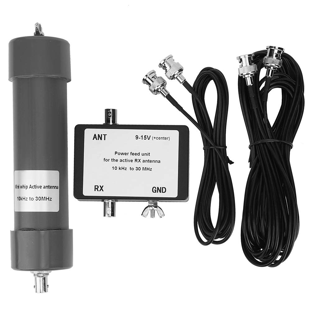 Fafeicy Mini Whip Active Antenna, 10 kHz - 30 MHz,with Portable Cable, for Radio Communication, Electronic Components