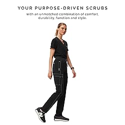 FIGS Ukwala High Waisted Cargo Scrub Pants for