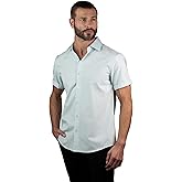 Nautica Slim Fit Short Sleeve Cotton Linen Touch Shirts for Men Wrinkle Resistant Lightweight Summer Shirt