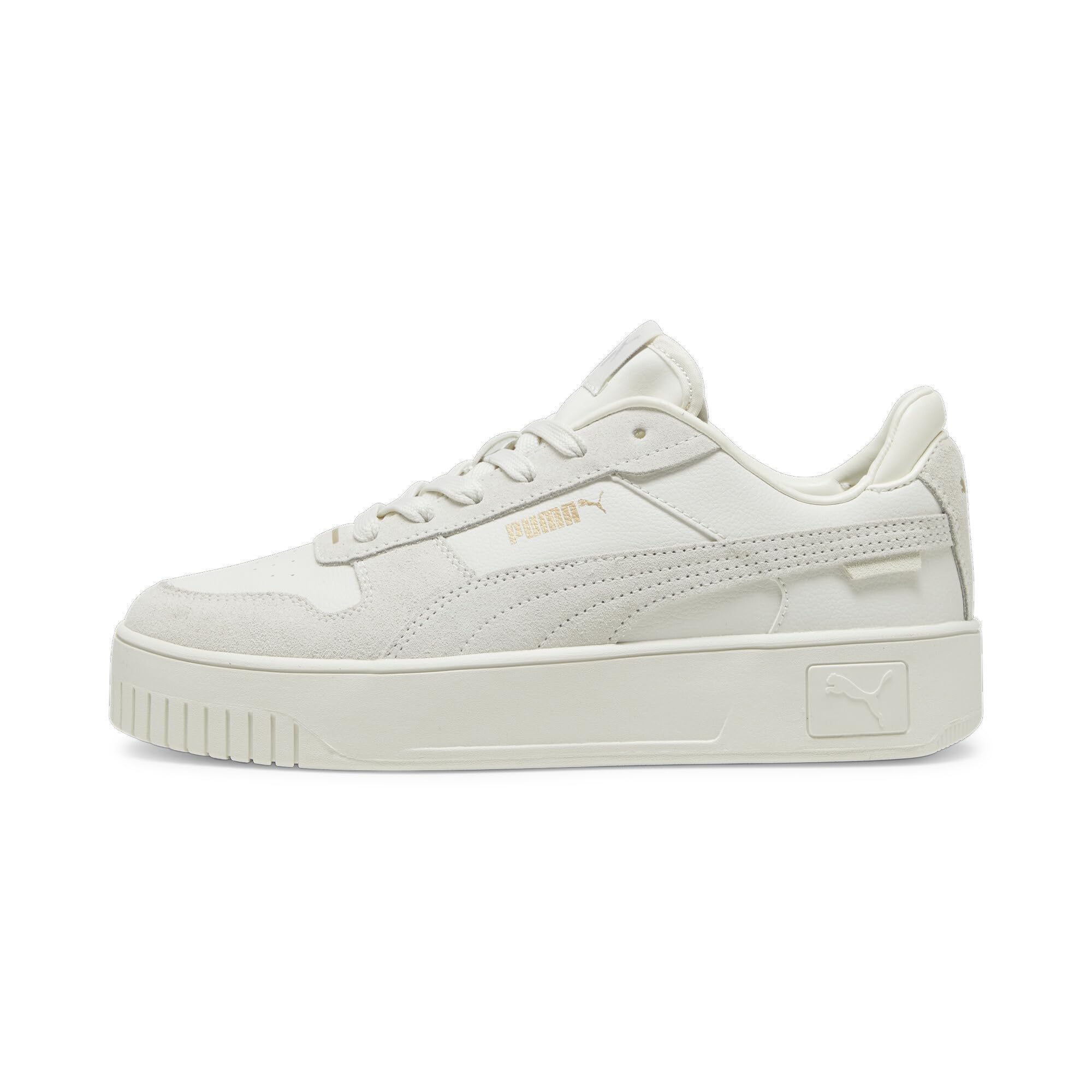 PUMA Women’s Carina Street Shoes Sneaker, Vapor Gray-Vapor Gray-Gold, 8.5