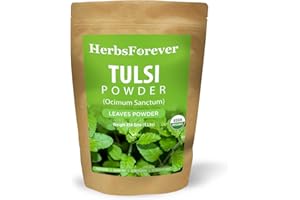 HERBSFOREVER 1932 HerbsForever Tulsi Powder – Holy Basil Leaves Powder – Ocimum Sanctum – Support Immune System – Promote Calmness and Stress Relief – Non GMO, Organic, Vegan – 454 GMS