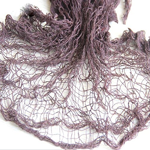 zhihu 2 PCS Extra Large Long 15 Ft.- 25 Ft. 180"-300" Creepy Super Size Giant Halloween Creepy Gray Black Purple White Cloth for Halloween Party Supplies & Decorations (300inch, Grey)
