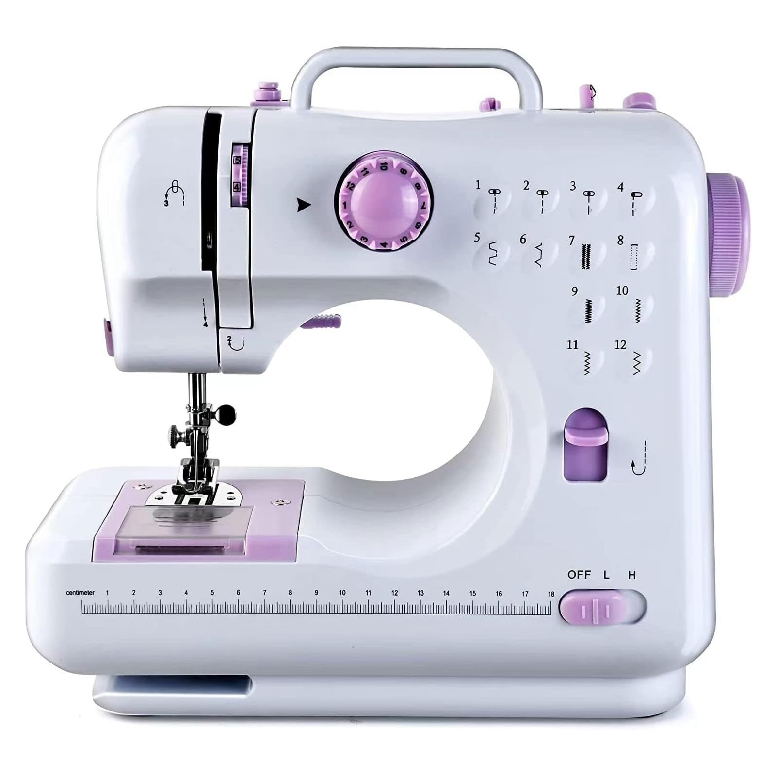 Photo 1 of Mini Sewing Machine, Portable Electric Sewing Machine for Beginners with 12 Built-In Stitches, Dual Speed & Lightweight for Crafting Mending, Work Light, Quick Repair on Fabrics, Household Use