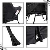 HollyHOME Armchair With Footstool Velvet Black Steel Frame 500lbs view 5