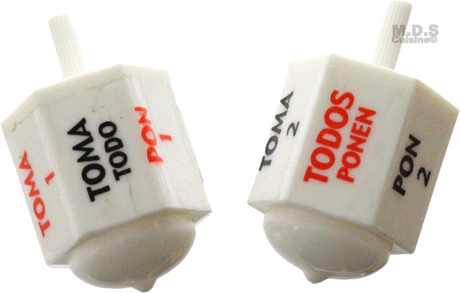 Ematik Perinola Toma Todo 2 Piece Plastic Spinner Top Traditional Mexican Spinning Tops Game Set